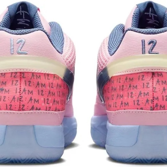 Nike men’s Pink and Blue Athletic Shoes NBA star Ja Morant size 5.5 - Picture 2 of 6